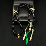 Moroccan Ebony Wood x Oud Salib Tasbih Tijani Prayer Beads