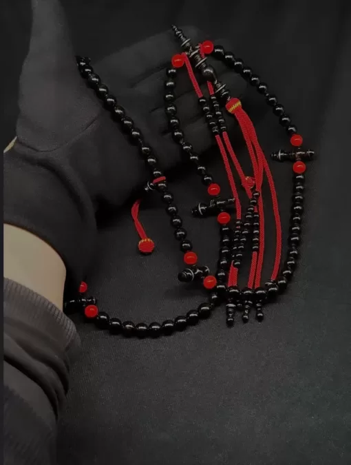 SufiCo - Rare Handmade Black Coral Yusr & Red Coral Marjan Tijani Tasbih Muslim Prayer Beads Ramadan Gift Eid Gift Tasbeeh - il fullxfull.4665924472 bo38 jpg - SufiCo