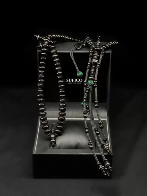 SufiCo - Premium Black Coral Yusr Handmade Coral Muslim Tasbih Tijani Prayer Beads With Nalayn Shareef Eid Gift Ramadan Gift Tasbeeh - il fullxfull.4713796475 6b53 scaled - SufiCo