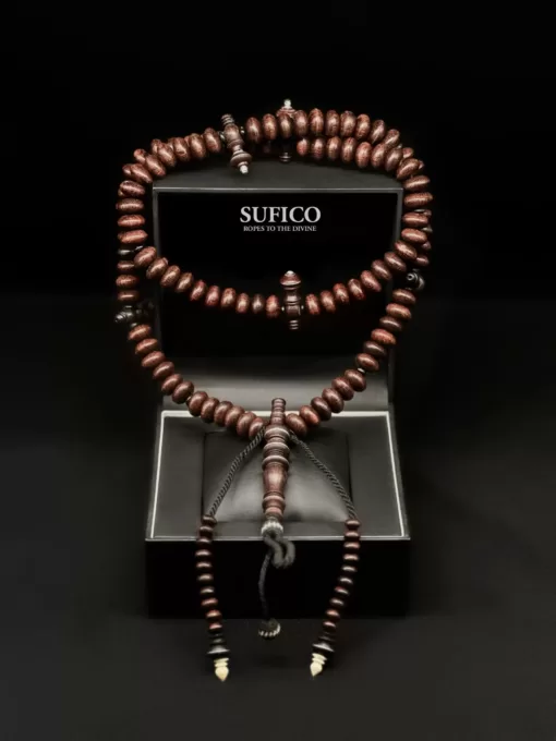 SufiCo - Limited Edition Large Heavy Pure Tamarind Wood Sufi Dervish Tijani Tasbih Prayer Beads Necklace Ramadan Gift Eid Gift Tasbeeh Beads - il fullxfull.4760306634 nql5 scaled - SufiCo