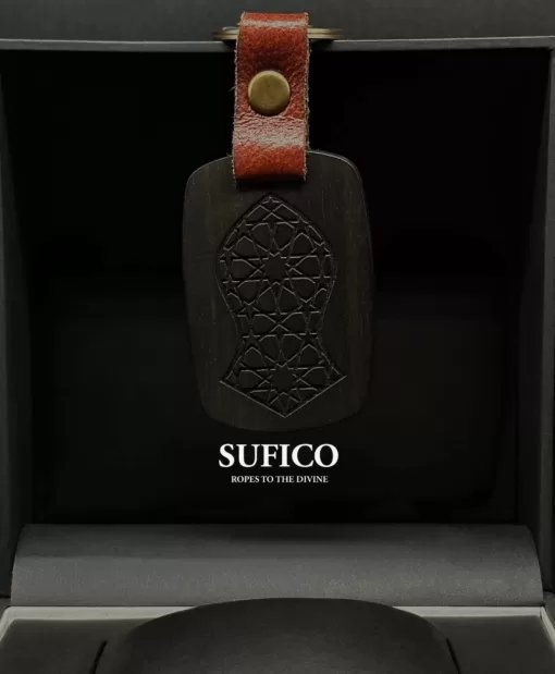 SufiCo - Organic Ebony Wood Prophetic Sandal Nalain Sharif Key Chain With Leather Strap - il fullxfull.4799896341 b416 scaled - SufiCo