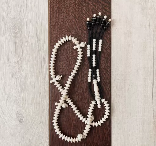 Premium Camel Bone Tijani Tasbih Prayer Beads - camel bone scaled - SufiCo