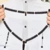 Pure African Blackwood Ebony & Oud Salib Shadhili Tasbih Prayer Beads - ebony oud salib shirt 1 - SufiCo