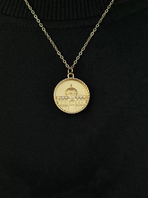 SufiCo - Al Aqsa Dome Of The Rock Necklace Palestine Necklace Jewellery Muslim Ramadan Gift Eid Gift (Gold) - il fullxfull.4722163848 1v85 scaled - SufiCo