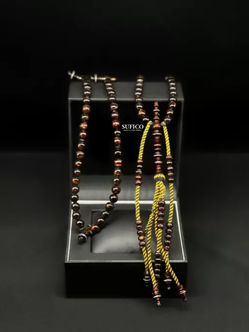 SufiCo - Premium Golden Coral Yusr Tijani Tasbih Prayer Beads - il fullxfull.4785166846 sst3 scaled - SufiCo