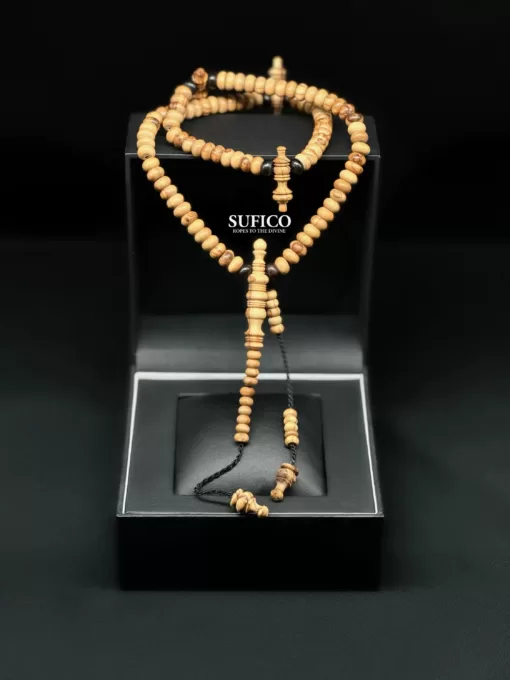 (xs) Pure Olive Zaitun Wood & African Blackwood Ebony Handmade Adjustable Tasbih Prayer Beads - il fullxfull.4785191994 a8lk scaled - SufiCo