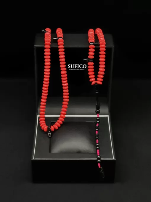 Premium Dark Pink Coral Marjan Naqshbandi 200 Bead Adjustable Tasbib Prayer Beads - il fullxfull.4786686610 lpci scaled - SufiCo