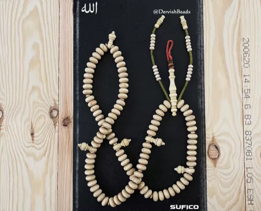 Large Kemuning Dervish Tasbih Prayer Beads Necklace - kemuning moroccan 1 scaled - SufiCo