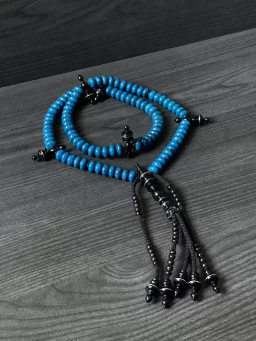 Premium Blue Coral Marjan Sufi Dervish Tijani Tasbih - 4C9E6E8E 12ED 4AD2 ABE4 B0FCE7104AEF scaled - SufiCo