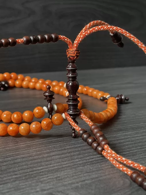 Premium Orange Marjan Coral & Tamarind Wood Sufi Dervish Tijani Tasbih - 69F9CE1B E740 4FEC B0B5 F13B2011C04B scaled - SufiCo