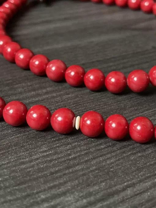 Premium Red Coral Marjan & Tiger Ebony Sufi Tijani Tasbih - 85A93EF9 64A1 4B70 AB06 FE886305DB81 scaled - SufiCo