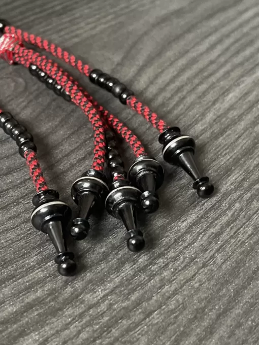 Premium Red Coral Marjan & Tiger Ebony Sufi Tijani Tasbih - A1B3753E A107 4BC0 B46E D5B310D84CC8 scaled - SufiCo