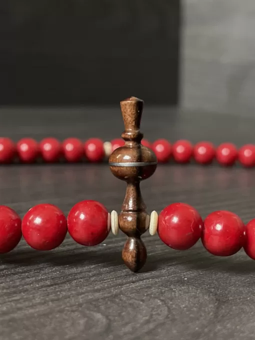 Premium Red Coral Marjan & Tiger Ebony Sufi Tijani Tasbih - B9967E60 7778 4F9E 8E1D CA1BF0F814C7 scaled - SufiCo