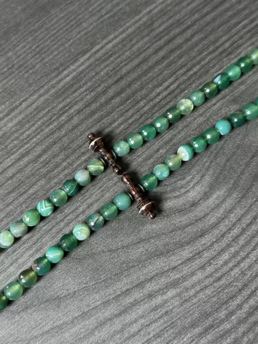 Premium Green Agate, Golden Coral Yusr & Tamarind Tasbih Zikr Meditation Prayer Beads - CD5FB18C 12A6 45C0 AADC 0FC1AF5A1E2E scaled - SufiCo