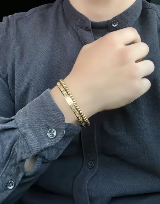 Premium Gold Ayatul Kursi Adjustable Bracelet With Open/Close Lock & 18k Gold Dainty Tasbih Bracelet - F9AC5951 3A03 4D60 9018 6CD694EE2672 jpeg - SufiCo