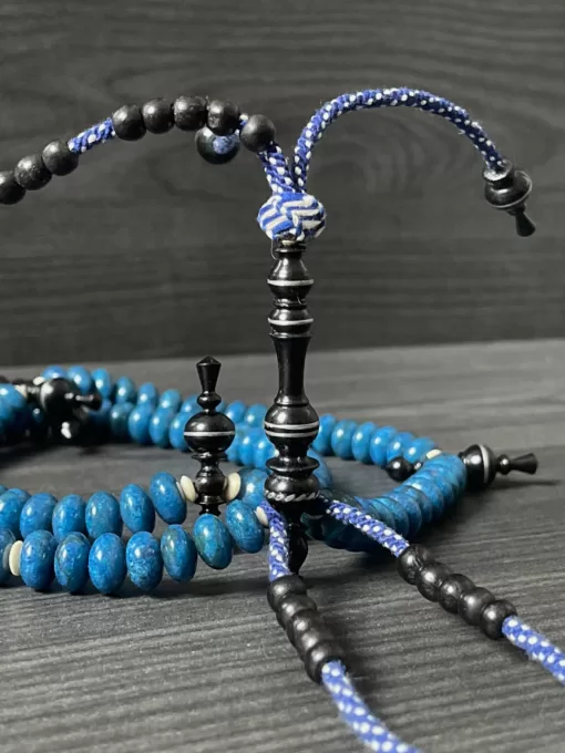 Blue Coral Marjan & Black Coral Marjan Tijani Tasbih Prayer Beads - 40F6C964 CA93 42B5 95D7 669865E0DA61 scaled - SufiCo