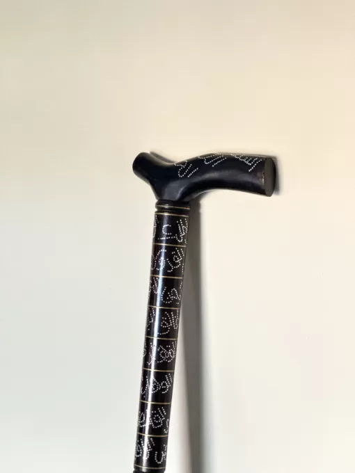 99 Names Of Allah Handmade African Blackwood Ebony Walking Stick Cane - 52838FD1 2939 4C0A 8949 65834A503B90 scaled - SufiCo