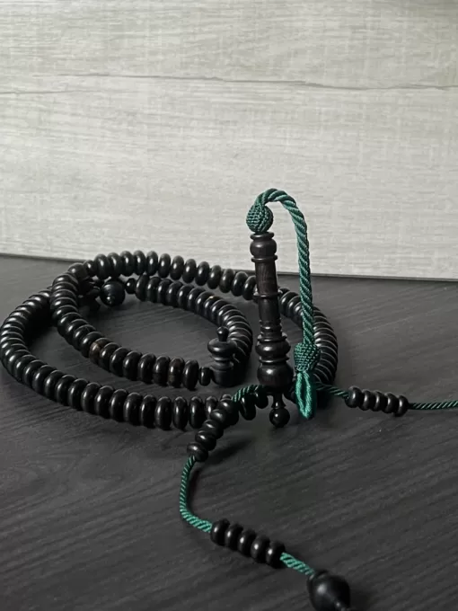 Pure African Blackwood Ebony Tasbih Shadhili Handmade Wooden Prayer Beads - 66AD5929 E7B8 45F2 A4F8 F0C6648E9528 scaled - SufiCo