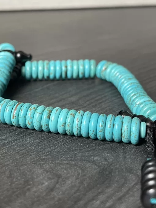 Heavy Pocket Sized Turquoise Fayrouz & African Blackwood Ebony Shadhili Handmade Tasbih Prayer Beads - 6CD43C63 0241 4800 B0D6 89E192D36533 scaled - SufiCo