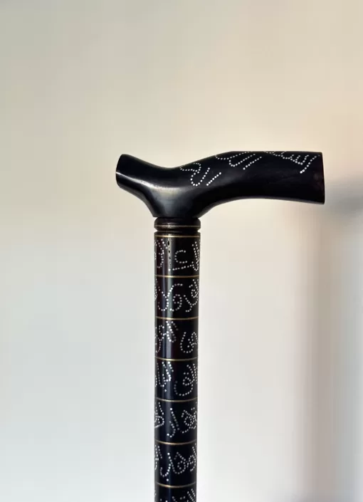 99 Names Of Allah Handmade African Blackwood Ebony Walking Stick Cane - D53527B4 86A8 4143 9F1B B75341440F64 scaled - SufiCo