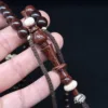 Limited Edition | Premium Triple Polished Large Tamarind Wood Tasbih Mevlana Rumi Model Tijani Prayer Beads With Double Ring Alif - IMG 0791 - SufiCo