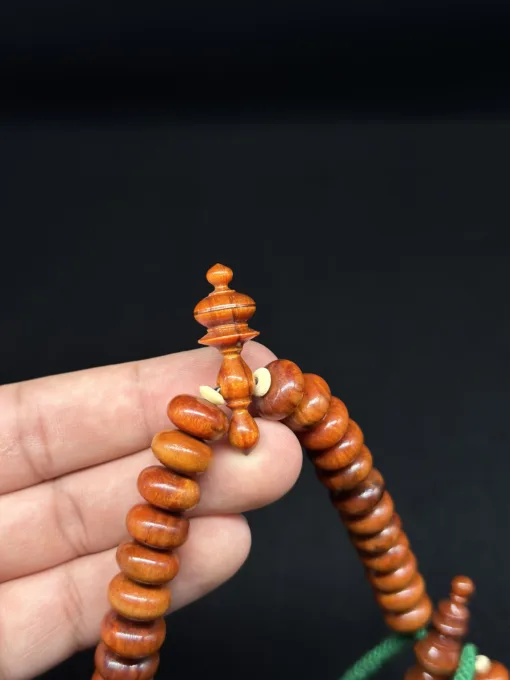 King Agathis Wood Tasbih Tijani Prayer Beads - IMG 0834 scaled - SufiCo