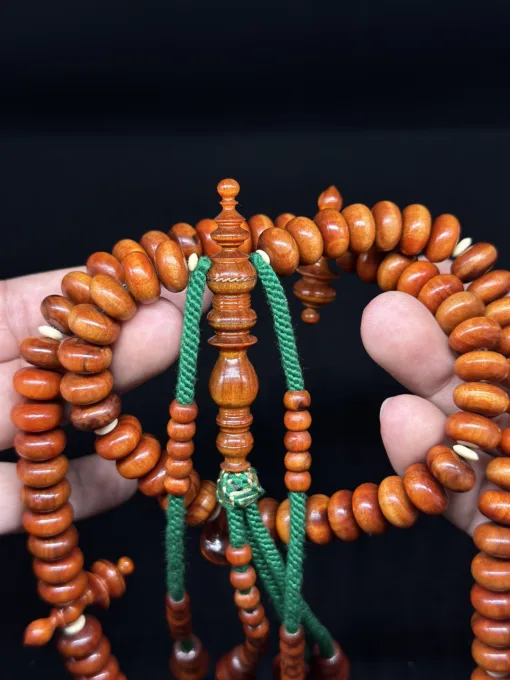 King Agathis Wood Tasbih Tijani Prayer Beads - IMG 0839 scaled - SufiCo